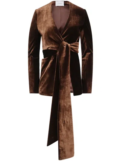 Galvan Winter Sun Velvet Jacket In Brown