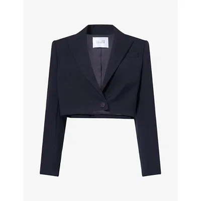 Galvan Womens  Roman Cropped Twill Jacket In Midnight