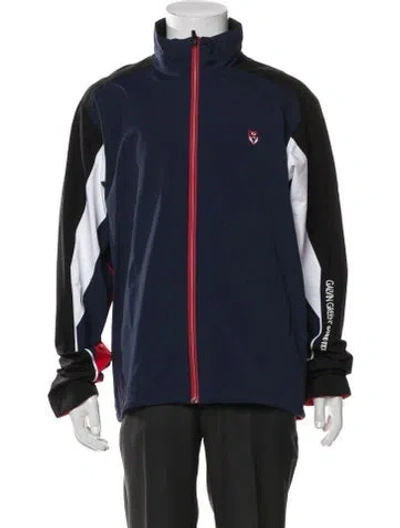 Pre-owned Galvin Green Colorblock Pattern Performance Jacket In Blue