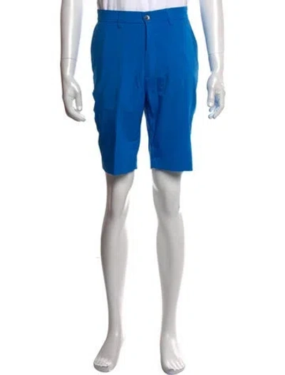 Pre-owned Galvin Green Flat Front Shorts In Blue