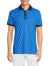 Galvin Green Men's Malcolm Bird Print Polo In Blue Navy