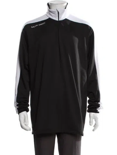 Pre-owned Galvin Green Mock Neck Long Sleeve Pullover In Blue