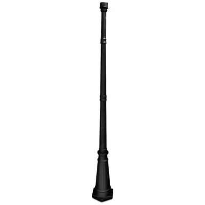 Gama Sonic 79" High Black Outdoor Post Light Pole
