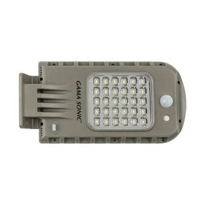 Gama Sonic 810 Lumens Led Solar Powered Dusk To Dawn Outdoor Security Area Light With Motion Sensor And Timer In Gray