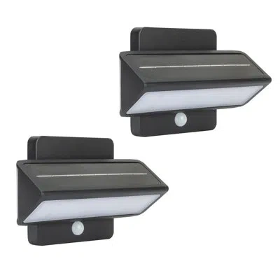Gama Sonic Aluminum Led Motion Sensing Security Light With Dual Color In Black