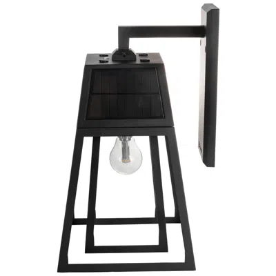 Gama Sonic Aria 17 1/2" High Black Dusk To Dawn Solar Led Wall Light