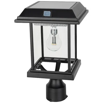 Gama Sonic Aspen Ii Solar Post Light With 3" Fitter