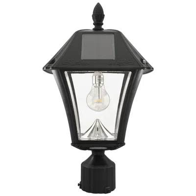 Gama Sonic Baytown Ii Bulb 19" High Black Gs Led Outdoor Solar Light