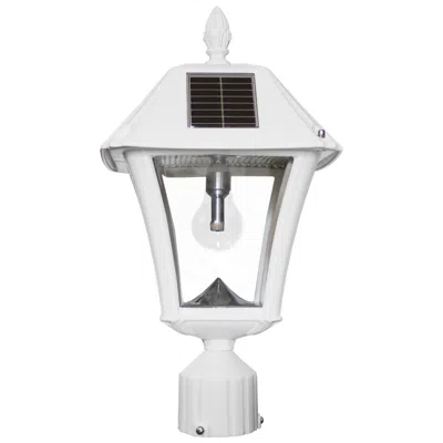 Gama Sonic Baytown Ii Bulb 19" High White Gs Led Outdoor Solar Light