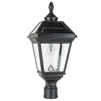 Gama Sonic Black 1 -light 25.63" H Solar Powered Lantern Head In Matte Black