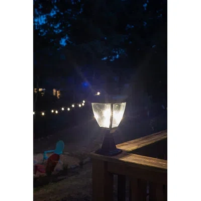 Gama Sonic Black 12.75" H Solar Powered Integrated Led Outdoor Light In Matte Black