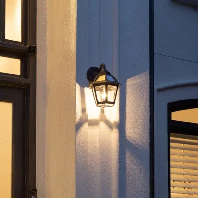 Gama Sonic Canora Seidan Solar Outdoor Wall Light In Matte Black