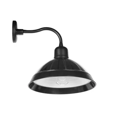 Gama Sonic Carriage Solar Powered Modern Barn Light Wall Sconce In Matte Black
