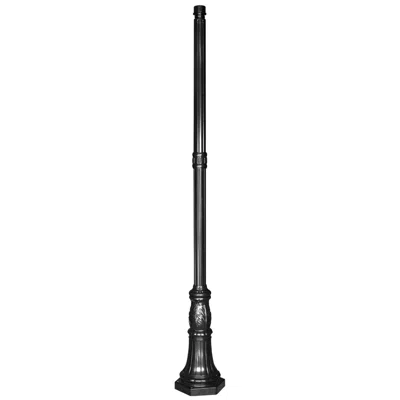 Gama Sonic Commercial 96" High Black Outdoor Post Light Pole
