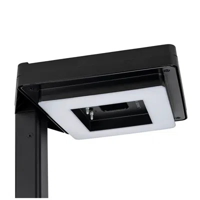 Gama Sonic Contemporary Square 99"w Black Solar Led Post Light W/ Base