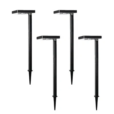Gama Sonic Contemporary Square Path Light- 4 Pk Black