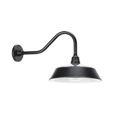 Gama Sonic Cottage Solar Powered Modern Farmhouse Barn Light In Matte Black;powder Coated Finish
