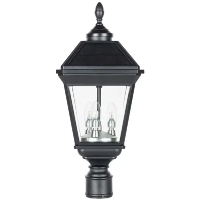 Gama Sonic Imperial Bulb 24 1/4"h Black Led 3-light Outdoor Post Light