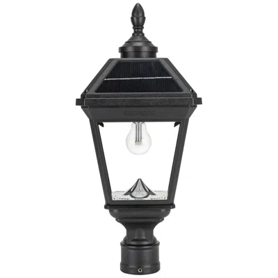 Gama Sonic Imperial Bulb Ii 25 3/4"h Black Led Outdoor Solar Post Light