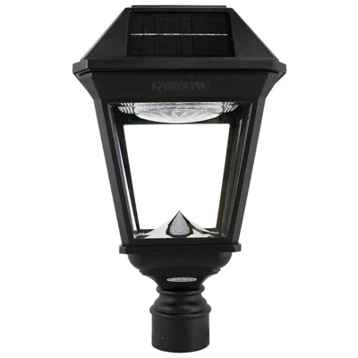 Gama Sonic Imperial Iii 19 1/2"h Black Led Commercial Solar Post Light