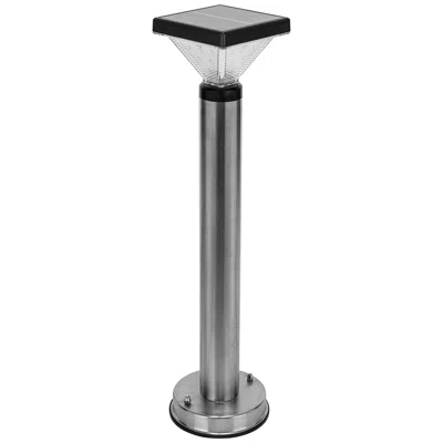 Gama Sonic Luxor 20 1/4" High Stainless Steel Solar Led Bollard Light