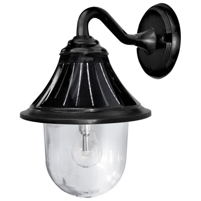 Gama Sonic Orion 13"h Black Solar Led Dusk-to-dawn Outdoor Wall Light