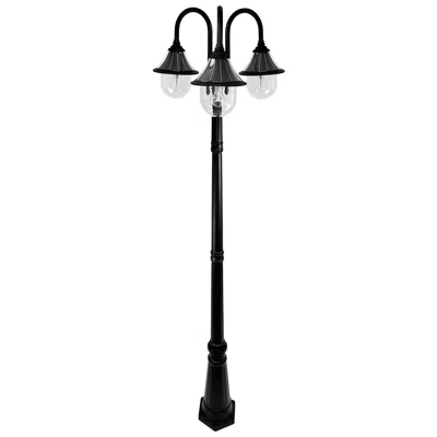 Gama Sonic Orion 95" High Black Dusk To Dawn Solar Led Post Light