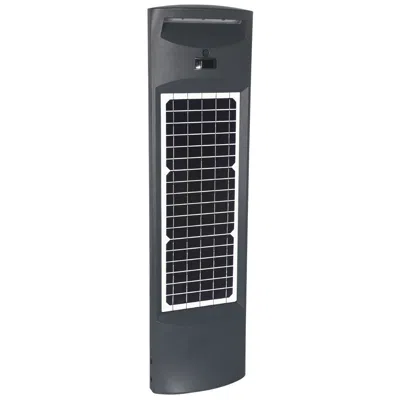 Gama Sonic Pillar 31 1/4" High Gray Motion Sensor Solar Led Bollard Light