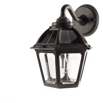 Gama Sonic Polaris 12" High Black Solar-powered Led Outdoor Wall Light