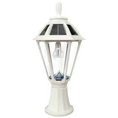Gama Sonic Polaris 19 1/4" High White Solar Led Outdoor Post Light