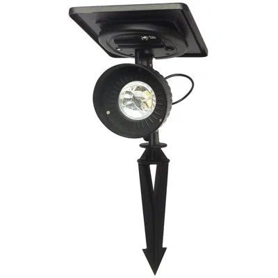 Gama Sonic Progressive Black Solar Powered Integrated Led Garden And Landscape Spot Light In Bright White