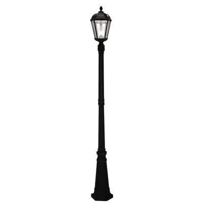 Gama Sonic Royal 1 - Light 87" H 150 Lumen Solar Powered Post Light (full) In Black