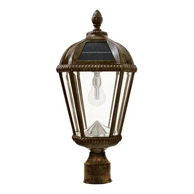 Gama Sonic Royal 1-light 18" H Solar Powered 150 Lumen Lantern Head In Weathered Bronze