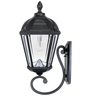Gama Sonic Royal Bulb 21" High Black Solar Led Outdoor Wall Light