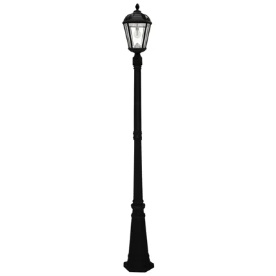Gama Sonic Royal Bulb 87"h Black Solar Led Outdoor Post Light W/ Base