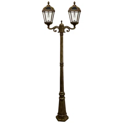 Gama Sonic Royal Bulb 89"h Bronze 2-head Solar Led Post Light With Base