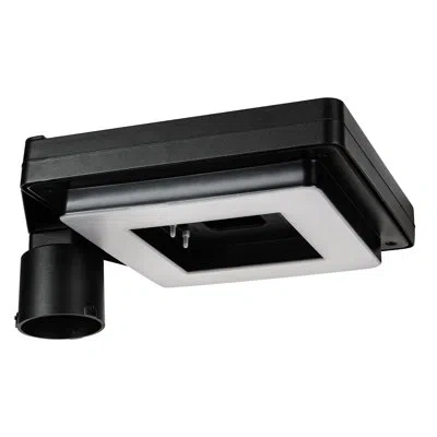 Gama Sonic Square Black Aluminum Modern Solar Lantern Head Post Light With 3-colors In Matte Black;powder Coated Finish