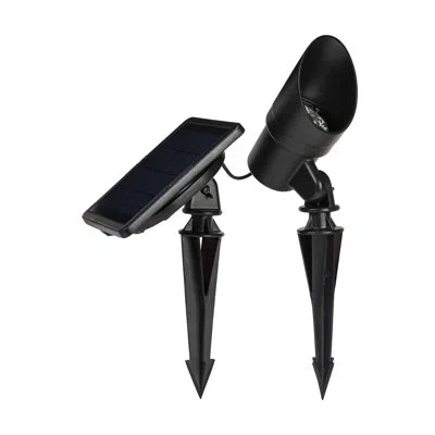 Gama Sonic Tri-color Progressive Solar Spotlight In Matte Black