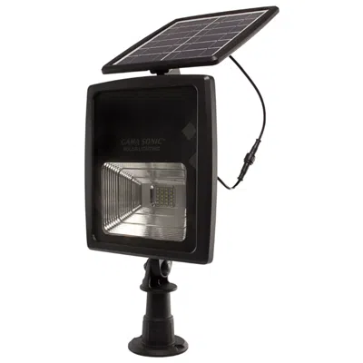 Gama Sonic Voxx 18"h Black Solar Bright White Led Outdoor Flood Light