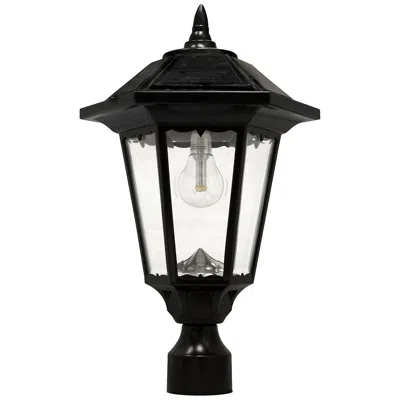 Gama Sonic Windsor 20" Black Solar Led Dusk To Dawn Outdoor Light