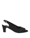 Ga.mar Ga. Mar Woman Sandals Black Size 7.5 Textile Fibers In Black