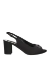 Ga.mar Ga. Mar Woman Sandals Black Size 8 Textile Fibers In Black