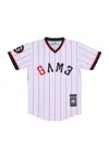 Game Man Vneck Baseball Jersey White/black/red In White