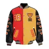 Game Men's College Jacket Respect Loyalty Truth Varsity Jacket Jolly Black/royal Red/mustard In Jolly Black/royal Red/mustard