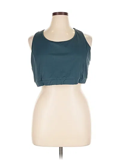 Pre-owned Game Tank Top Teal Halter Neckline Tops In Blue