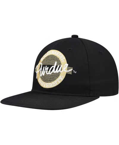 Game The  Unisex Black Purdue Boilermakers Retro Circle Snapback Hat