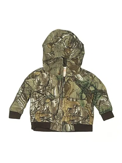 Pre-owned Game Winner Kids' Zip Up Hoodie In Green