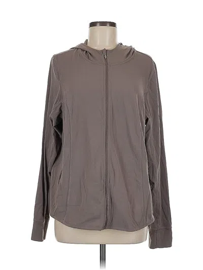 Pre-owned Game Zip Up Hoodie In Gray