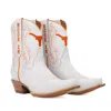 Gameday Boots Women's Shorty Western Texas Longhorns Boots In White In White