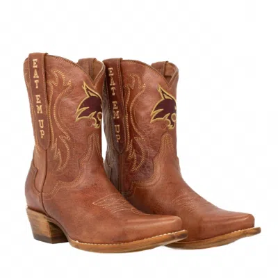 Gameday Boots Women's Shorty Western Texas State University Boots In Tan In Multi